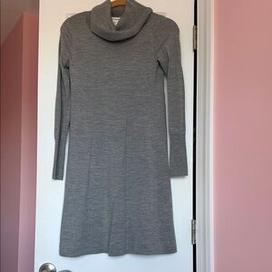 Wool Artisan Ny Heather Gray Cowl Neck Dress